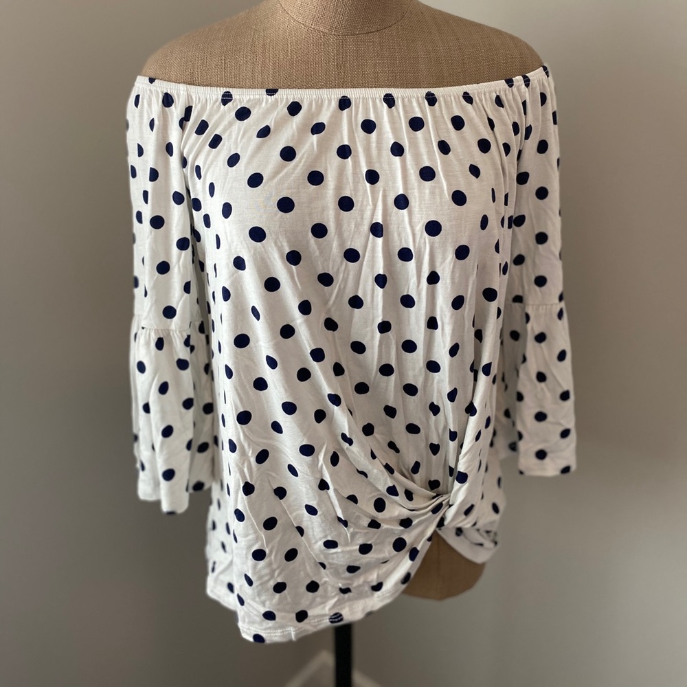 Off Shoulder Polka Dot Top (Brand New)